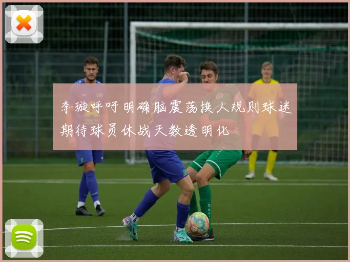 李璇呼吁明确脑震荡换人规则球迷期待球员休战天数透明化